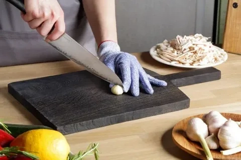 Premium Handmade Bull Cutter Knife Crafted from Damascus steel – perfect for kitchen use.