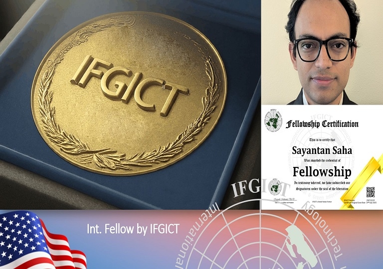 Sayantan Saha: Honored with IFGICT Fellowship