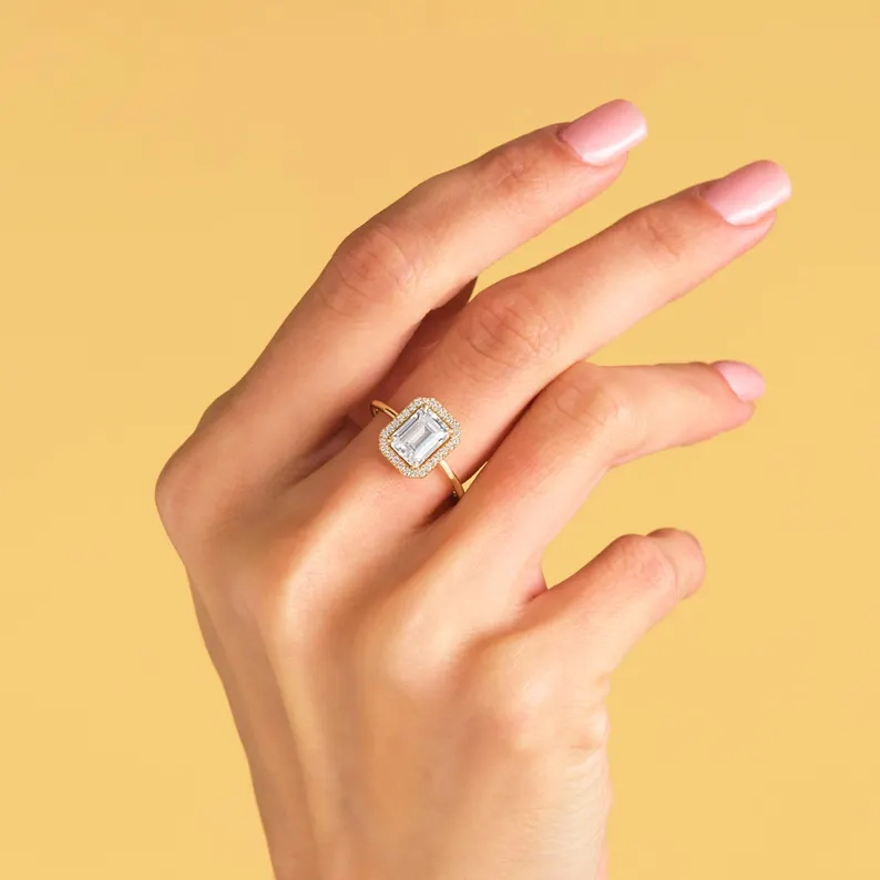 Emerald Cut Engagement Rings for Art Deco Enthusiasts