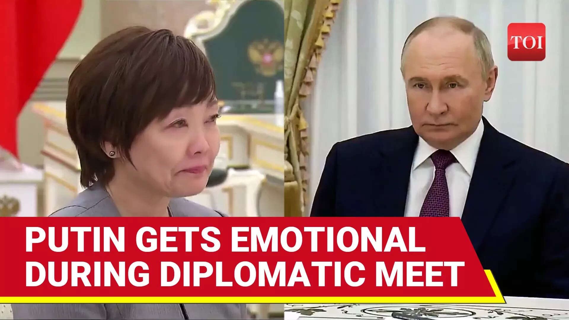 Rare! Putin Tears Up & Chokes During Diplomatic Meet At Kremlin; Abe's Widow Weeps On Cam