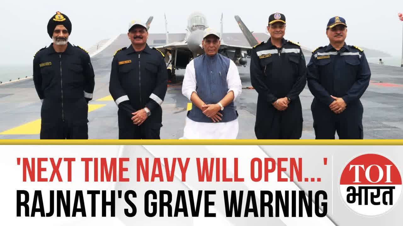 'Op Sindoor Not Over Yet, Next Time Navy Will...: Rajnath's Final Warning to Pak from INS Vikrant