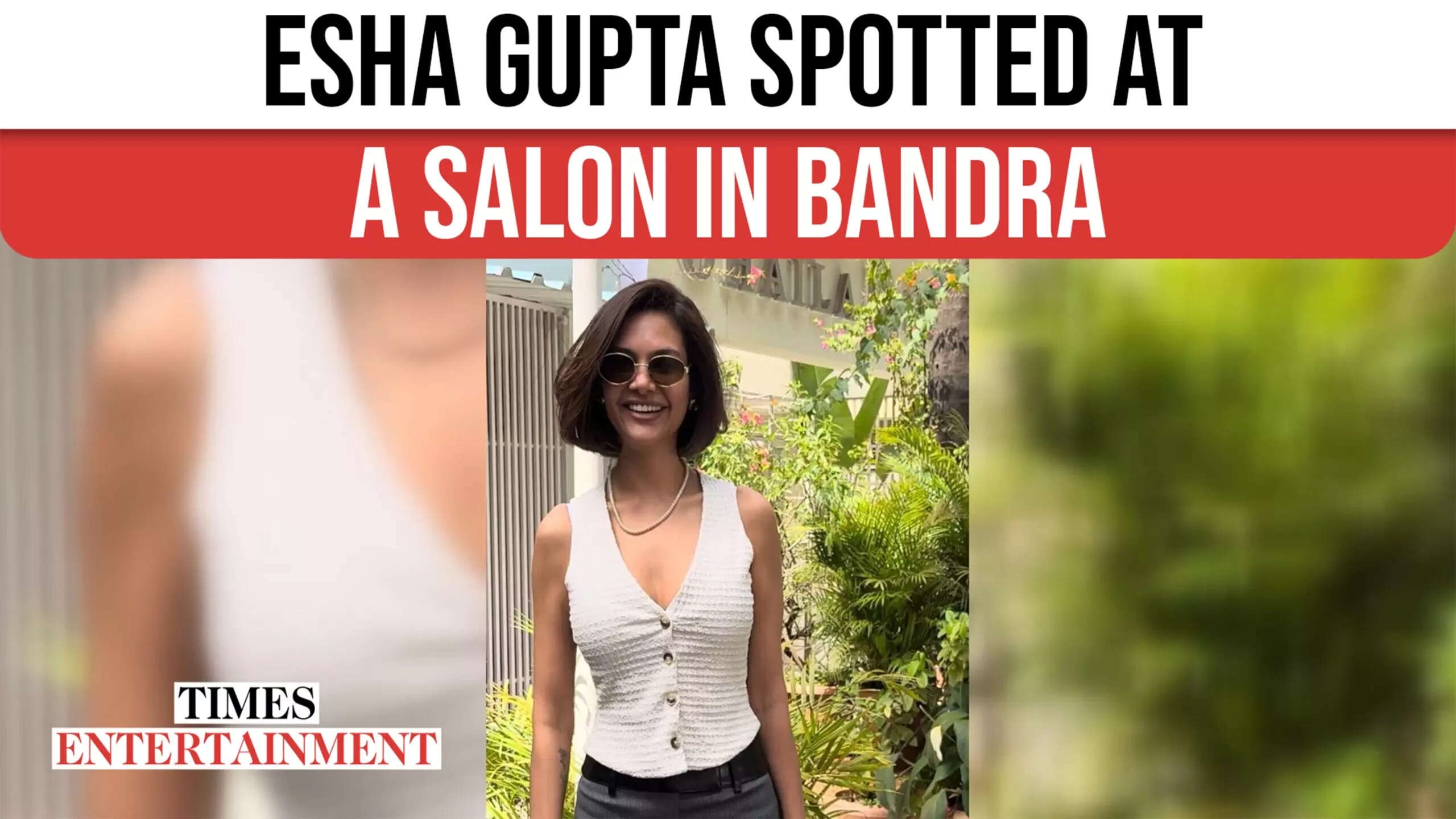 Esha Gupta spotted at a salon in Bandra