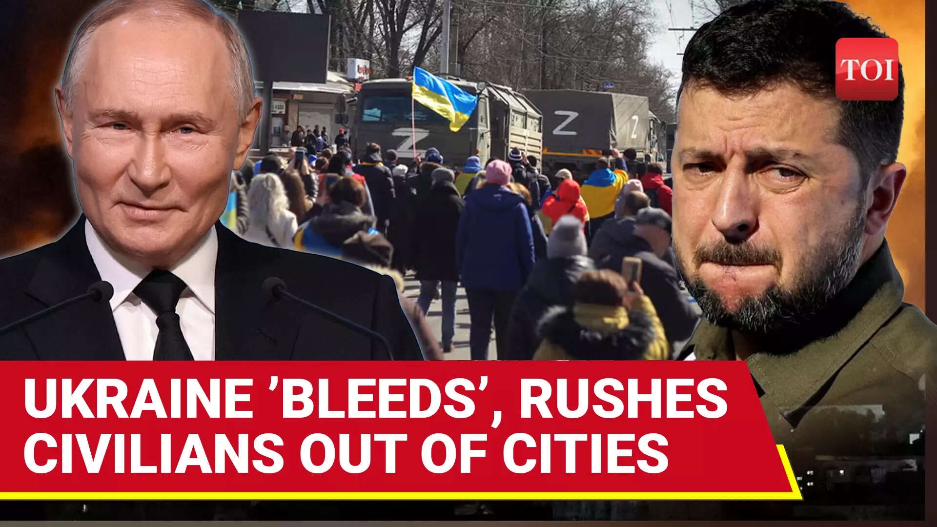 Putin's One LAST Fatal Strike: Ukraine Evacuates 11 Border Towns, Civilians Run For Life
