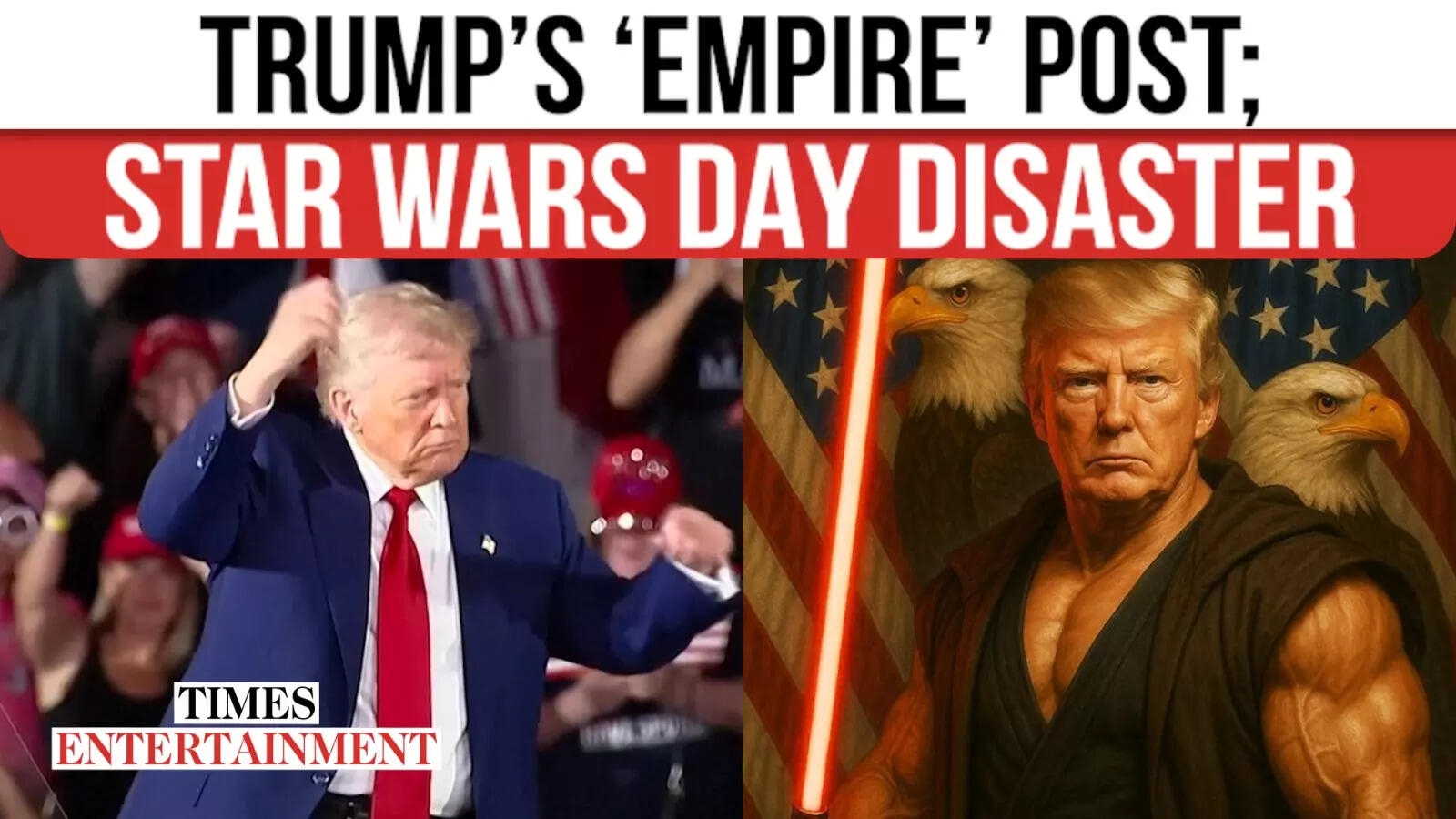 Donald Trump Wields Lightsaber In White House Post; Star Wars AI Stunt Backfires