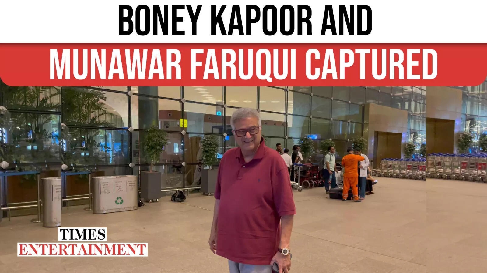 Boney Kapoor and Munawar Faruqui Leaving Mumbai Airport