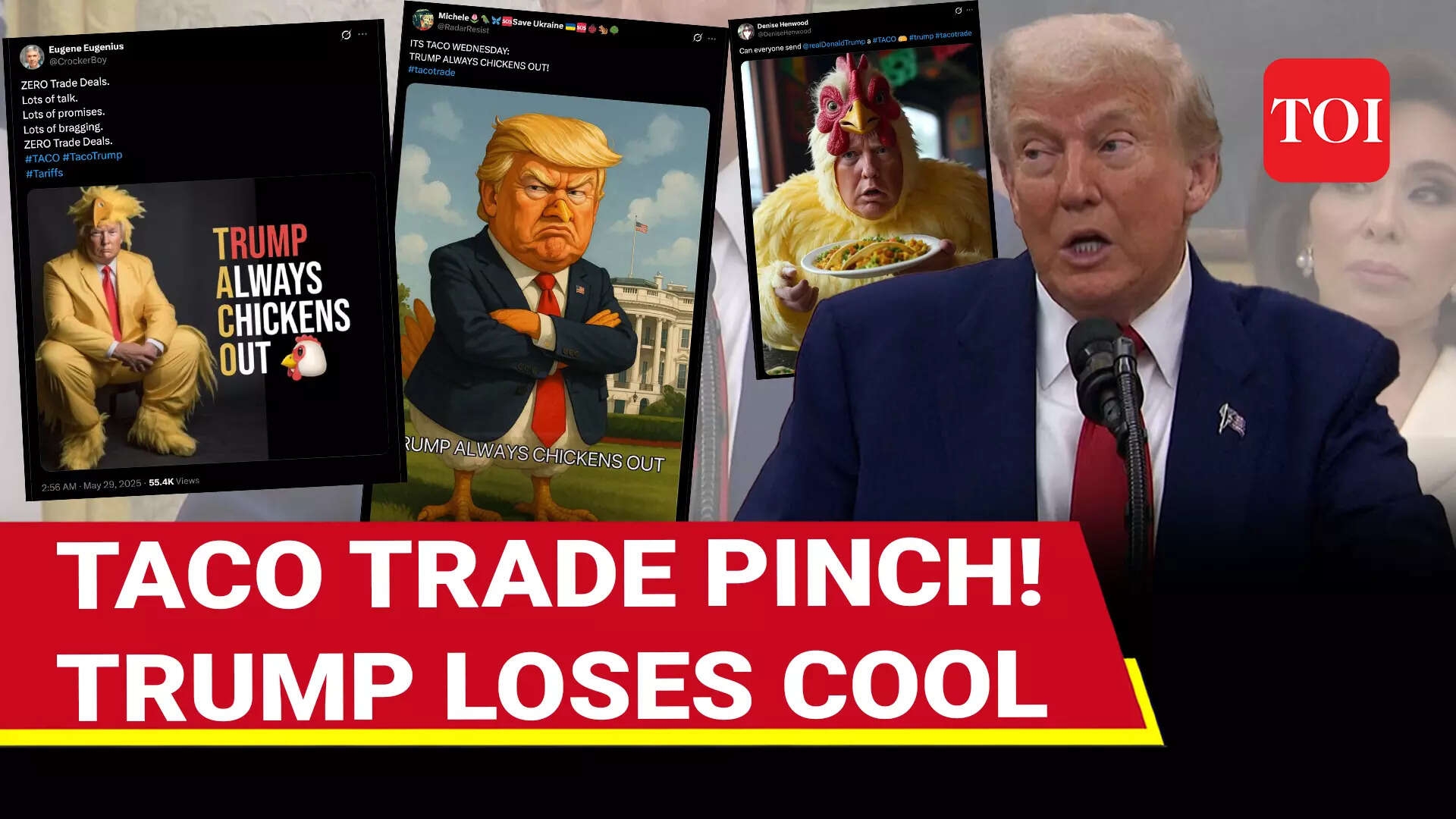 TACO Trade Attack: Trump LOSES Cool During Presser; Internet Erupts In Memefest