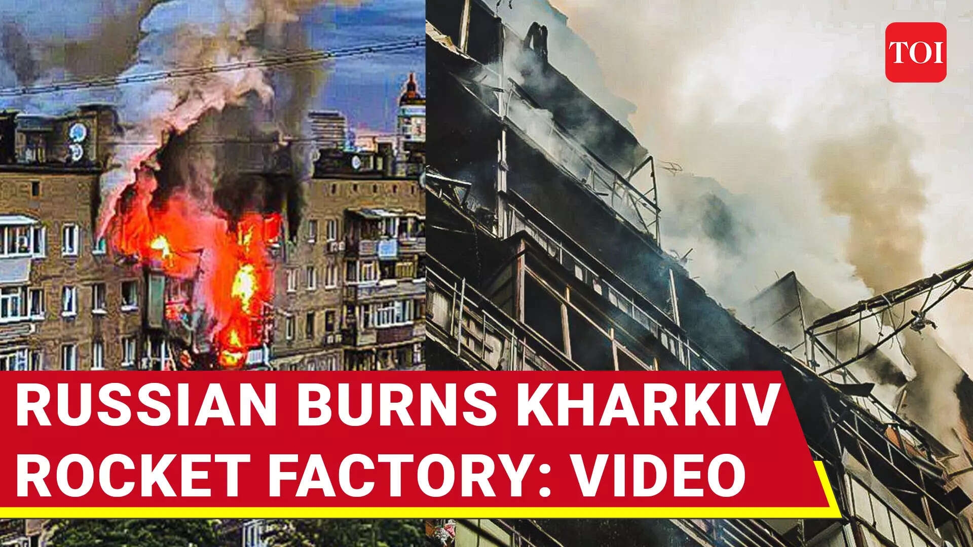 Russian Drone Hits Kharkiv Rocket Factory, Triggers Multiple Fires As Black Smoke Engulfs The Sky