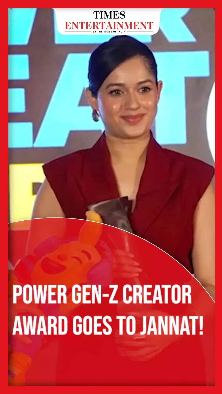 Jannat Zubair Honoured With GenZ Creator Award At Power Creator Awards 2025