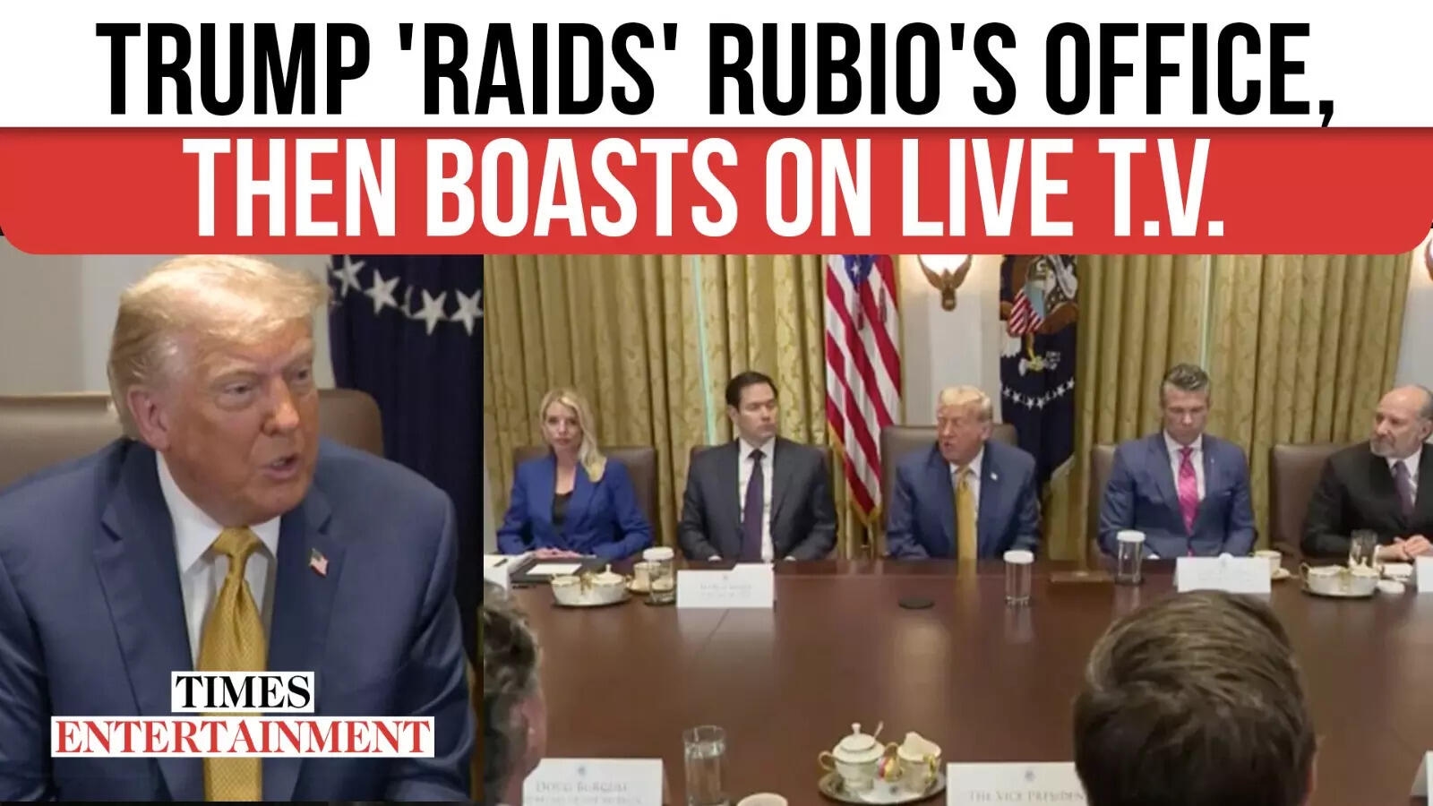 Trump 'Snatches' What He Wants From Marco Rubio; Then Boasts His Cabinet Room 'Heist' On Live TV