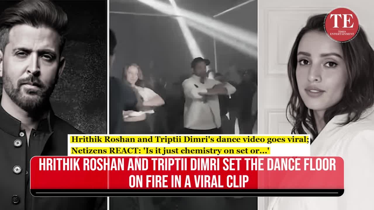 Hrithik Roshan and Triptii Dimri set the stage on fire in a viral dance video