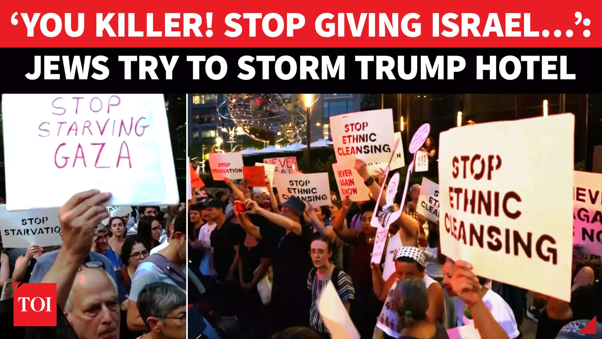 Shocking Stir In New York; Massive Revolt By Jews Against 'Gaza Genocide Funding' At Trump Hotel