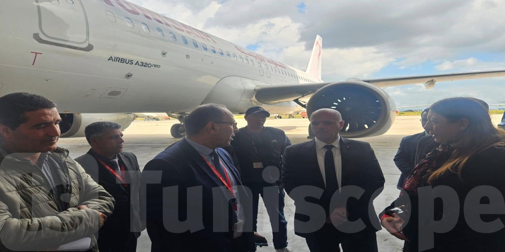 وزير النقل يتفقد سير العمل بالمركب الفني التابع للخطوط التونسية