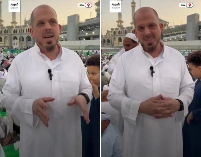 بالفيديو.. قصة ألماني يقضي شهر العسل في مكة بعد دخوله الإسلام