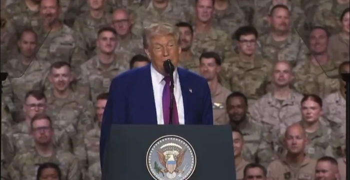 بالفيديو.. ترامب: نحن من انتصرنا في الحرب العالمية الثانية.. بدوننا كان الأوروبيون يتحدثون الألمانية الآن
