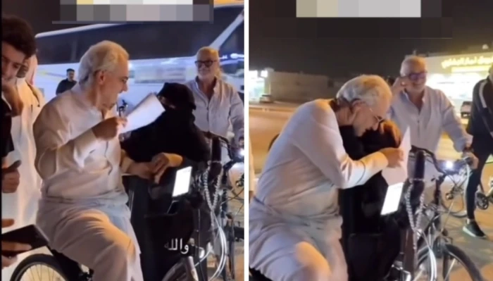 "من وين طلعتي"..  شاهد: ردة فعل الوليد بن طلال بعدما فاجأته "مسنة" بطلب سيارة