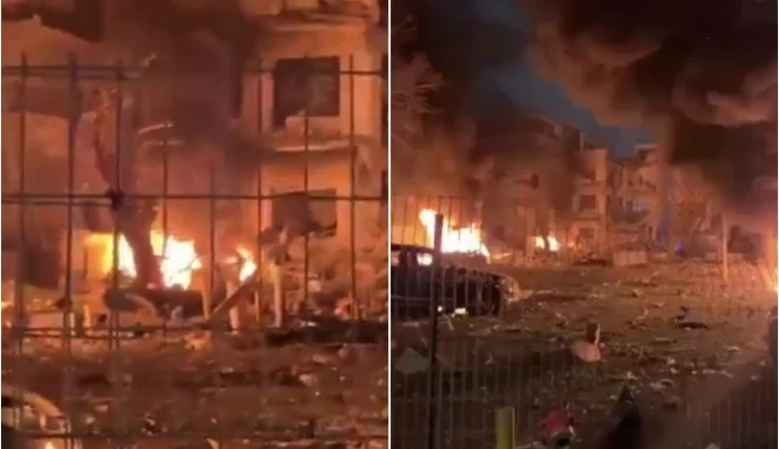 شاهد.. دمار واشتعال النيران في مبانٍ سكنية بـ"تل أبيب" بعد سقوط صواريخ إيرانية