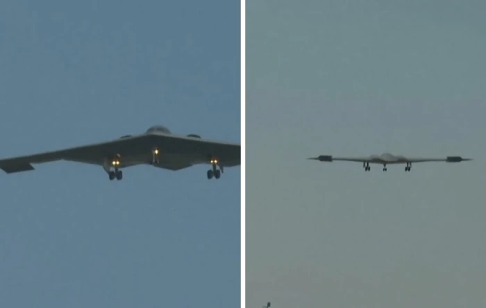 شاهد:لحظة عودة قاذفات B-2  الأمريكية إلى ولاية ميزوري بعد قصف المنشآت النووية في إيران