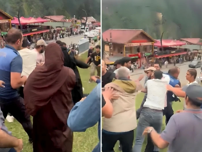 بالفيديو:أتراك يعتدون على سياح سعوديين بالضرب في منطقة "إيدر" السياحية بتركيا