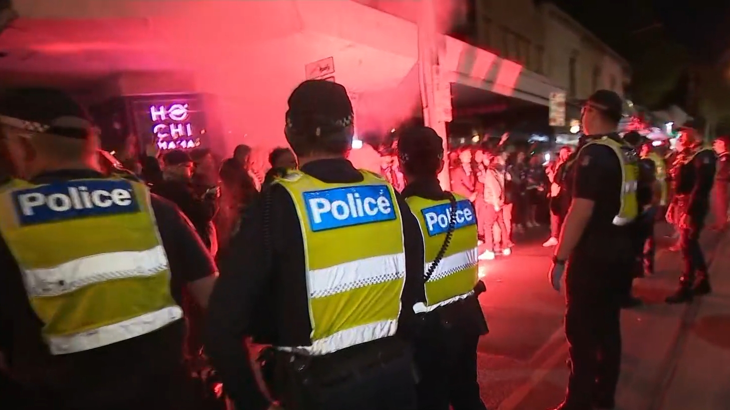 Police swarm Melbourne streets ahead of fierce A-League Grand Final clash