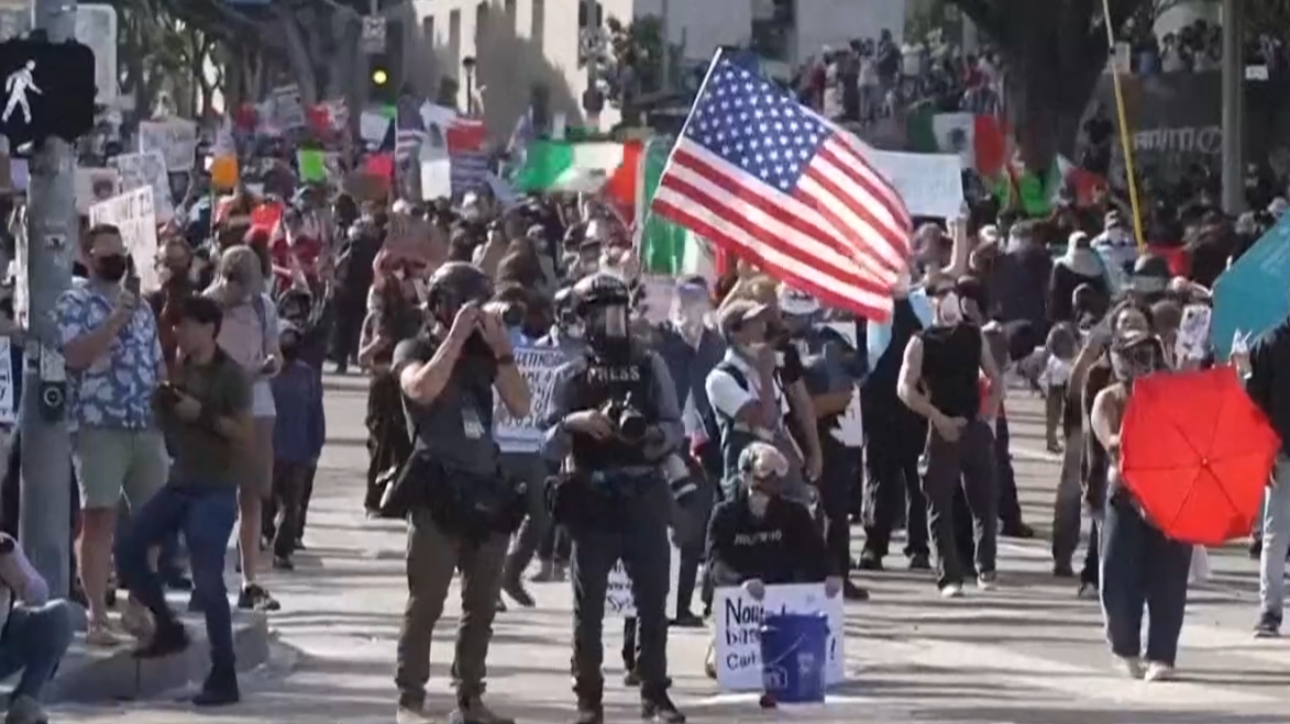 LA protests heat up as 'No Kings' rallies kick off