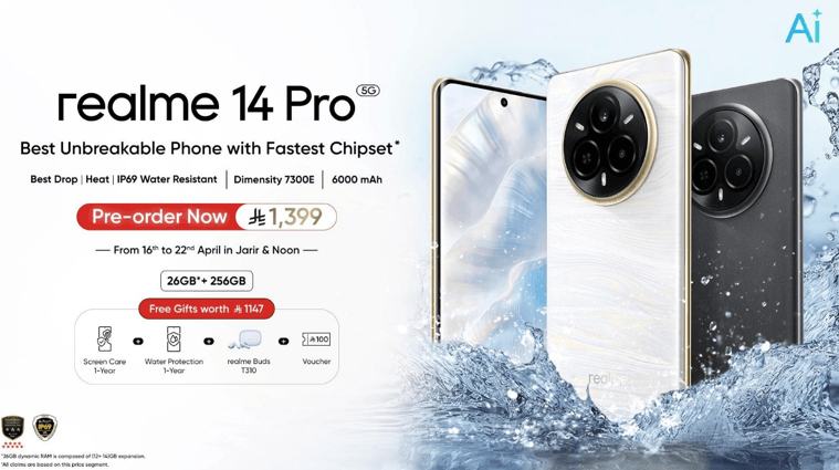 realme 14 Pro: Segment's best unbreakable smartphone with the fastest chipset, pre-orders start April 16 with exclusive early-bird gifts
