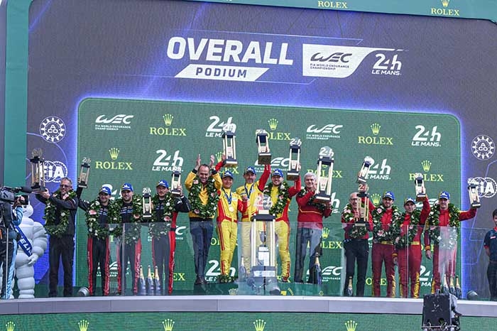 FERRARI WINS THIRD CONSECUTIVE 24 HOURS OF LE MANS