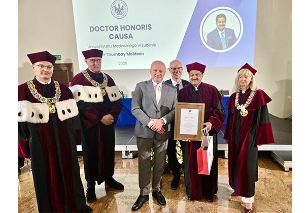 Dr. Thumbay Moideen Honored with 5th Honorary Doctorate by University of Lublin, Poland