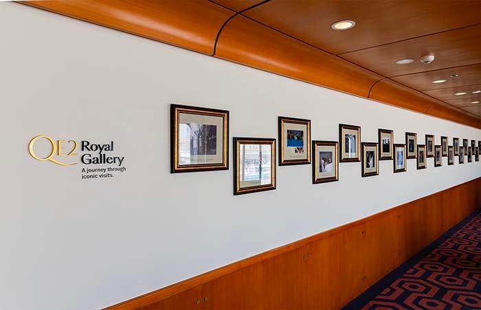 Queen Elizabeth 2 Enhances its Royal Gallery with Revamped Archival Display Celebrating Visits by Global Dignitaries