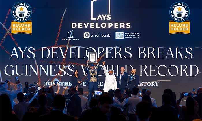 AYS Developers breaks a Guinness World Record for the World's Largest Real Estate Training Session in Dubai