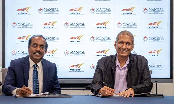 Manipal Academy of Higher Education Dubai's School of Engineering and IT signs Agreement with Vision Concept Aviation Training Institute to train future Aviation Engineers in Dubai