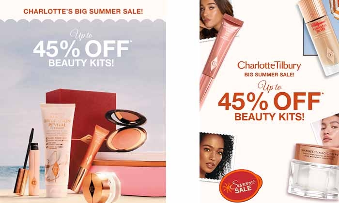 GLOW INTO SUMMER WITH CHARLOTTE TILBURY'S LEGENDARY SUMMER SALE! NOW UP TO 45% OFF!