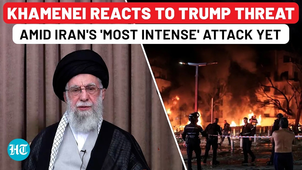 Khamenei's 1st Reaction To Trump's Threat: Sends Hebrew Message Mocking Israel Amid Huge Iran Attack