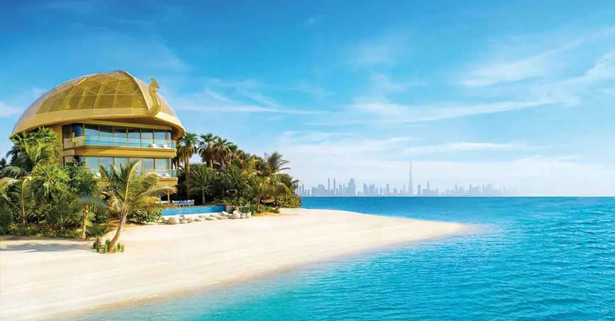 Meet Sweden Beach Palace, a exclusive private island venue set within The World Islands