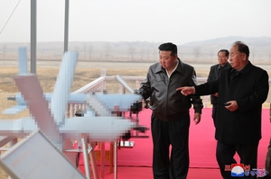 NK's Kim boards airborne early warning plane, oversees AI-powered suicide drone test