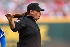 Pawol becomes first woman to umpire in Major League Baseball