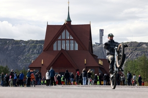 Historic Swedish church on the move in logistical feat