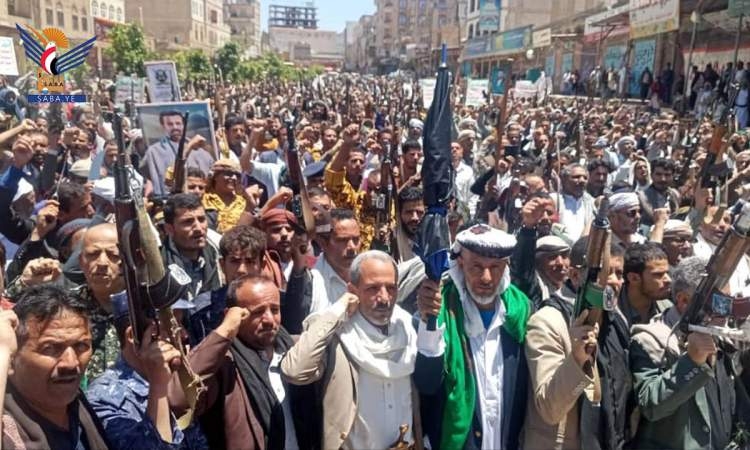 مسيرات حاشدة في الضالع تحت شعار "جهاد وثبات واستبسال.. لن نترك غزة"