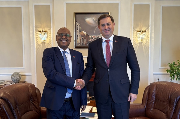 Minister of Foreign Affairs of Belarus M.Ryzhenkov meets the Ambassador of Sudan