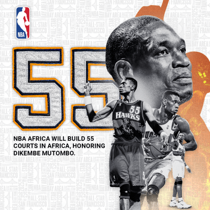 National Basketball Association (NBA) Africa Creates Annual Dikembe Mutombo Humanitarian Award