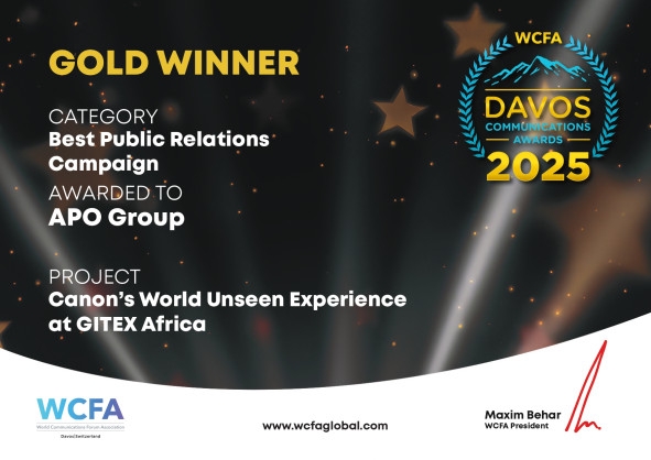 APO Group Wins Gold and Bronze at the 2025 Davos Communications Awards for Canon Central and North Africa Campaigns