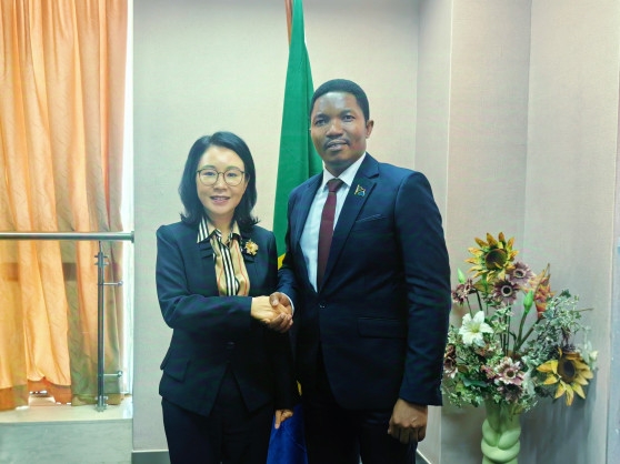 Ambassador Chen Mingjian meets with Tanzanian Minister of Industry and Trade Selemani Saidi Jafo