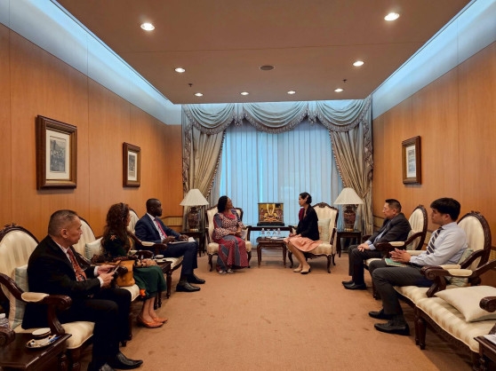 Deputy Director-General of Department of South Asian, Middle East and African Affairs welcomes Ambassador of Ghana to Thailand