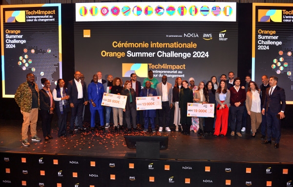 Three start-ups awarded at the 2nd edition of the international ceremony of the Orange Summer Challenge in Casablanca, Morocco
