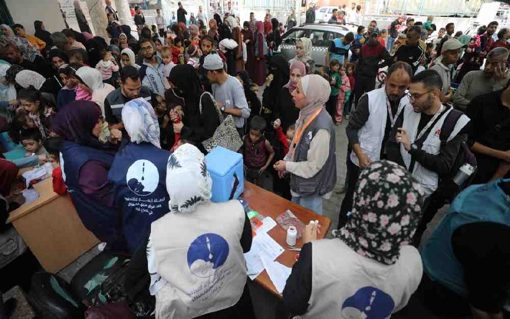انطلاق حملة التطعيم ضد شلل الأطفال لمنع انتشاره في قطاع غزة