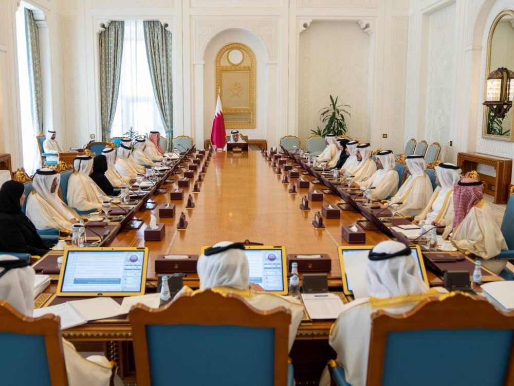 معالي رئيس مجلس الوزراء وزير الخارجية يترأس الاجتماع العادي الذي عقده المجلس بمقره بالديوان الأميري صباح اليوم