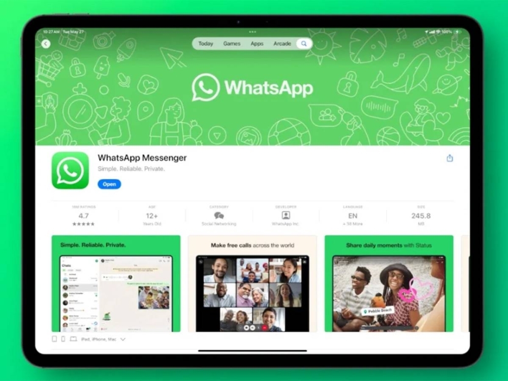 إطلاق تطبيق واتساب لأجهزة آيباد