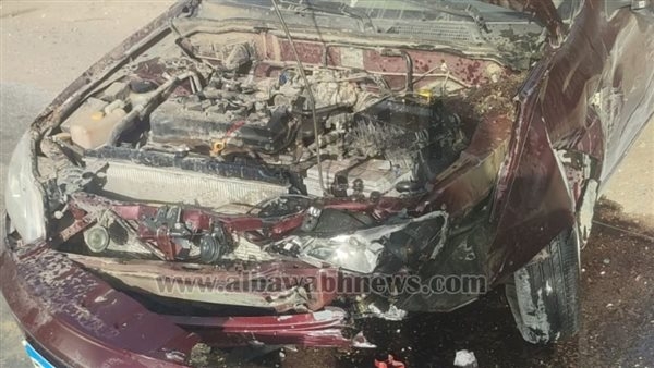 إصابة شخصين في حادث تصادم سيارتين ملاكي بالفيوم.. صور