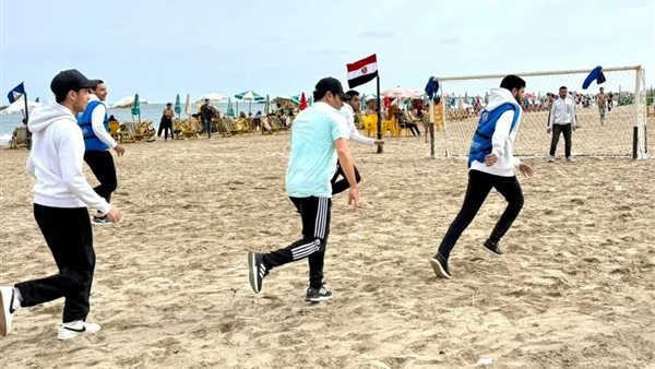 مباريات شاطئية في احتفالات شم النسيم بدمياط
