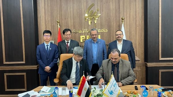 بروتوكول تعاون بين جامعتي بنها الأهلية وبكين التكنولوجية الصينية