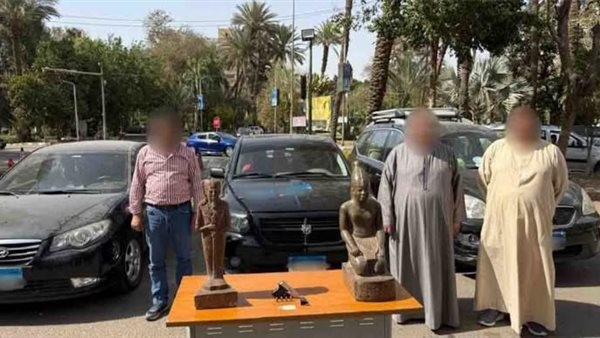 إحباط محاولة شخصين للنصب على مواطن ببيع تمثالين جرانيت مزيفين بالقاهرة